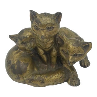 Brass Fox Cub Paper Weight* For Sale