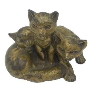Brass Fox Cub Paper Weight*