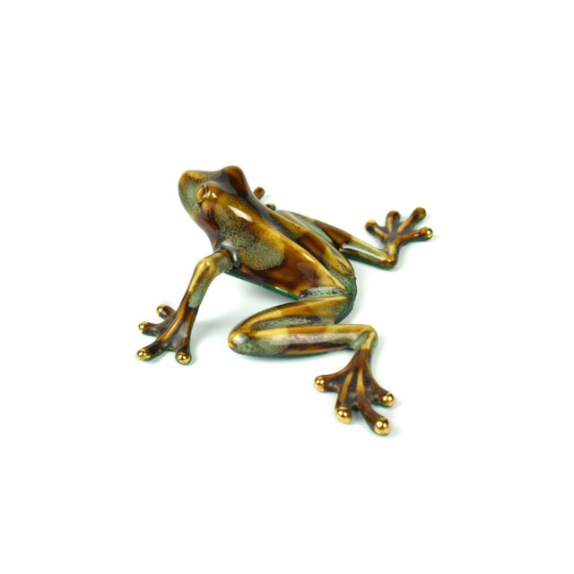 Ceramic Late 20th Century Ceramic Frog Figurines Model - 2 Pieces For Sale - Image 7 of 12