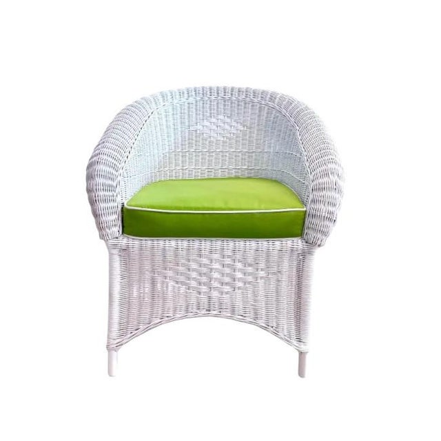 Mid 20th Century Henry Link Wicker Dining Set With Glass Top – 5 Pieces For Sale - Image 5 of 9