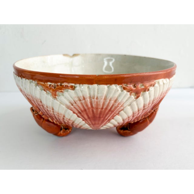 Antique French Sarreguemines Majolica Lobster Clamshell Centerpiece Bowl For Sale - Image 16 of 17