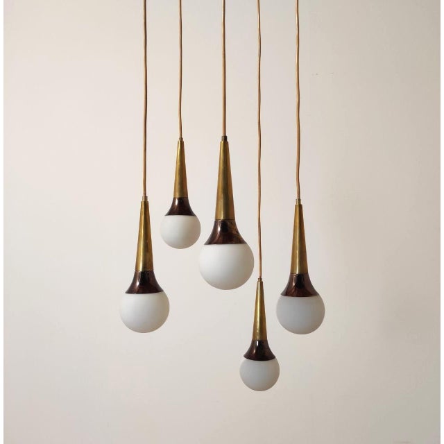 1950s Five-Light Waterfall Lamp from Stilnovo, 1950s For Sale - Image 5 of 11