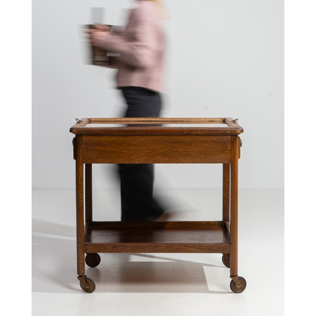 French Oak Bar Cart, Antique, France, Circa 1950 For Sale - Image 14 of 14