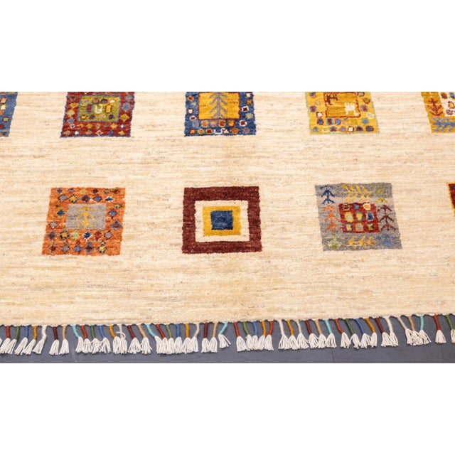 Contemporary Gabbeh Rug 5'0" X 6'6'' For Sale - Image 4 of 10