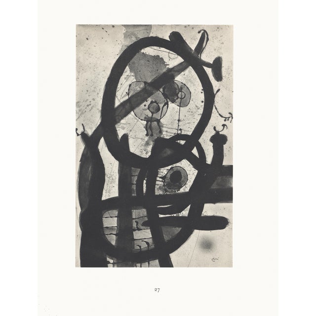 Abstract 1967 Joan Miró Lithograph 28, "Femme" (Woman) For Sale - Image 3 of 5