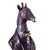 Dimensions: 20 cm wide, 16 cm deep, 56 cm tall; bronze with a purple patina and a white marble base. This reproduction of...