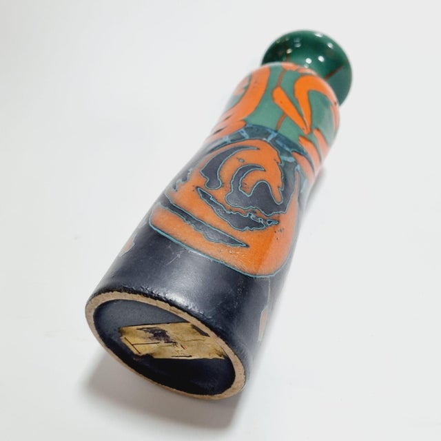 Vintage Brutalist Ceramic Vase For Sale - Image 11 of 12