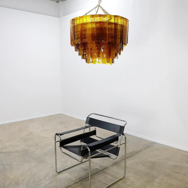 Mid-Century Modern Giant Hand Blown Glass Chandelier by Feders For Sale - Image 3 of 7
