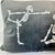 1990s Vintage Boho Chic Skelton Yoga Lumbar Decorative Halloween Pillow, Feather-Down For Sale - Image 10 of 15