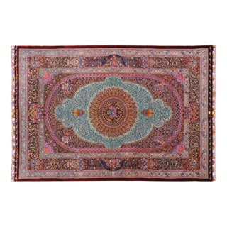 Middle Eastern Rug in Silk For Sale