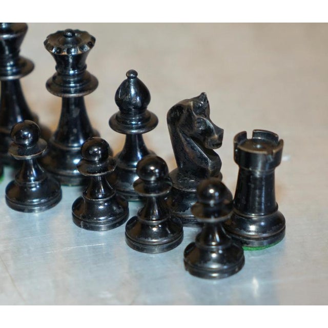 Small Antique Victorian Staunton Pattern Chess Pieces in Box, 1860s, Set of 33 For Sale - Image 10 of 16