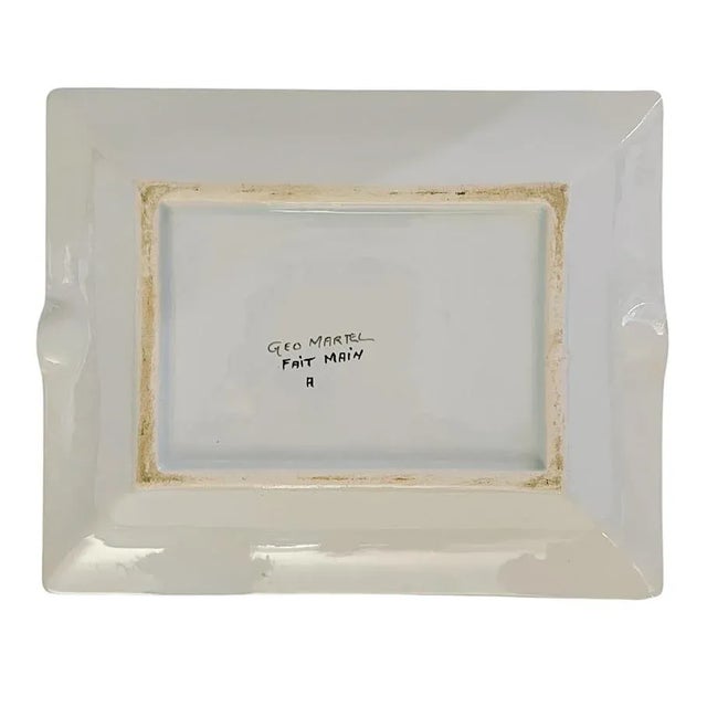 Early 20th Century Early 20th Century French Ashtray "La Nation" by Georges Martel Desvres For Sale - Image 5 of 5