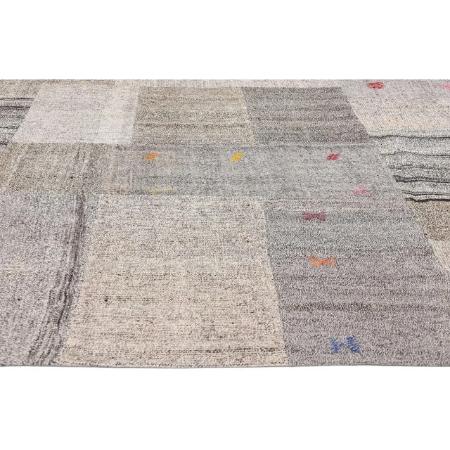 Vintage Turkish Patchwork Kilim Rug - 11'05 X 13'11 For Sale - Image 4 of 9