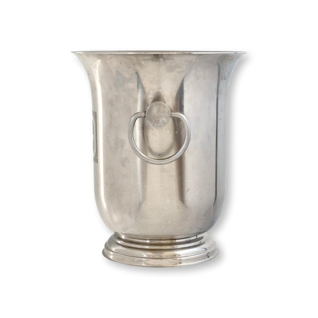 French Vintage French Jean Couzon Orfevre Champagne Bucket For Sale - Image 3 of 6