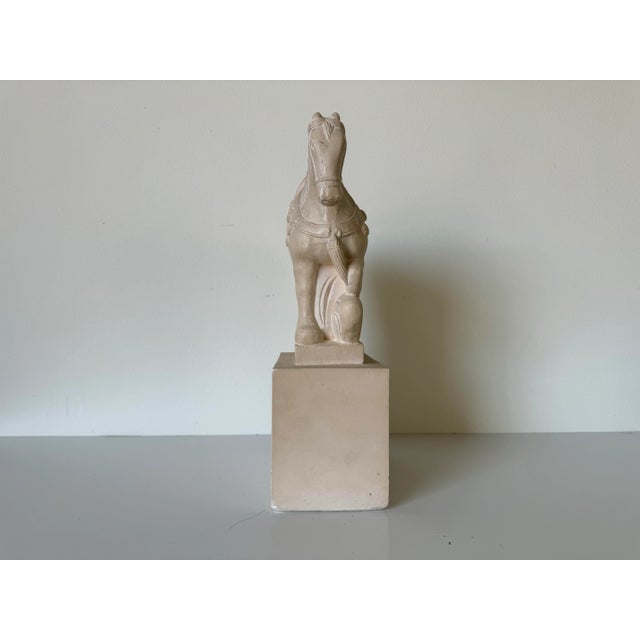 Vintage Chinese Ceramic - Plaster Horse Sculpture For Sale - Image 4 of 12