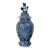 Antique 18th Century Blue & White Delft Vase With Figural Lion Lid in the Chinoiserie Style by the De Porceleyne Bijl Factory Circa 1775 For Sale