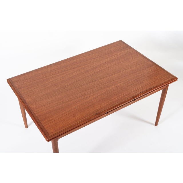 Kai Kristiansen Mid Century Danish Teak Extension Dining Table by Kai Kristiansen (Attr.) For Sale - Image 4 of 13