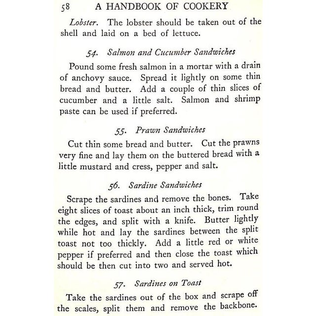 "A Handbook of Cookery for a Small House" 1923 Conrad, Jessie For Sale - Image 4 of 8