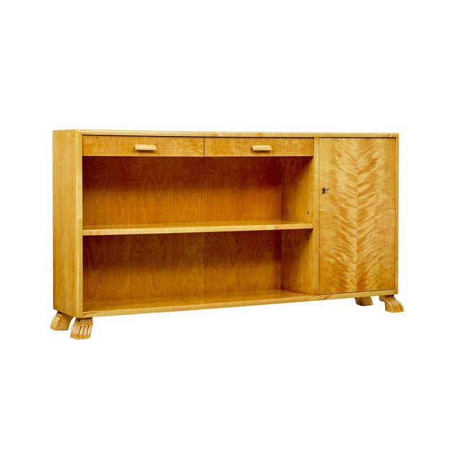 20th Century Swedish Birch Low Open Bookcase, 1950s For Sale - Image 11 of 11