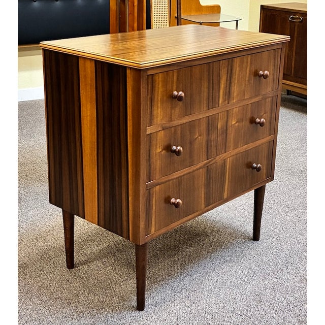 African Teak Three Drawer Chest by Morn's of Glasgow For Sale - Image 4 of 10