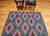 Vintage Southwestern Kilim Rug, Flat-Woven Wool, Geometric Pattern, Green & Red, 4x5 For Sale - Image 13 of 13