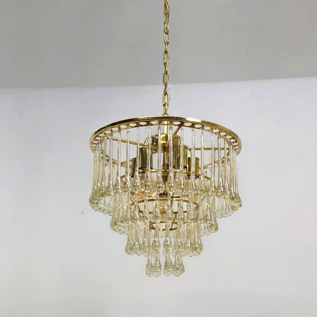 Mid-Century Teardrop 4-Tier Chandelier from Palwa, 1970s For Sale - Image 11 of 11