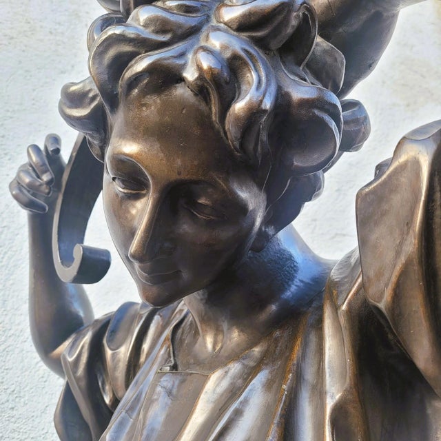 Large Sculpture of Woman, 1800s, Wood For Sale - Image 13 of 18