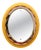 Italian Oval Orange and Pink Beveled Mirror attributed to Antonio Lupi for Cristal Luxor, 1960s For Sale