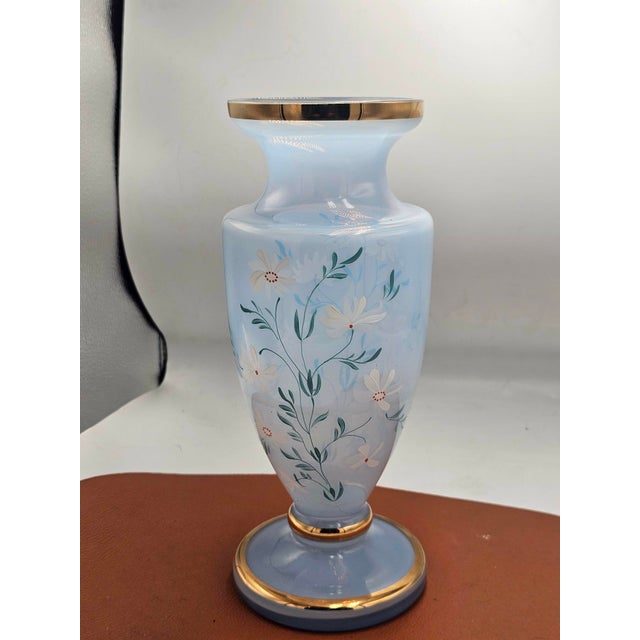 Aqua Blue Vase from Bohemia, 1950s-1960s For Sale - Image 8 of 8