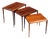 Nesting Tables in Santos Rosewood by Johannes Andersen for CFC Silkeborg, Denmark, 1960, Set of 3 For Sale