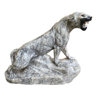 Marble Panther Sculpture from Garnier For Sale