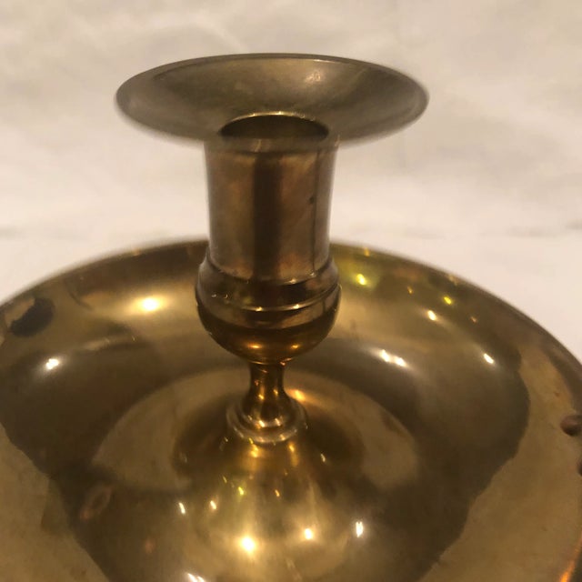 Vintage Hosley Brass Candlestick Holder With Wax Drip Tray Chairish