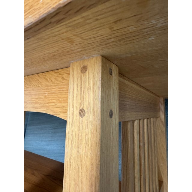 Michael's Furniture Company Mission Style Oak Coffee Table For Sale - Image 14 of 16