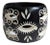 1980's Black and White Eyelit Design Large Bangle For Sale
