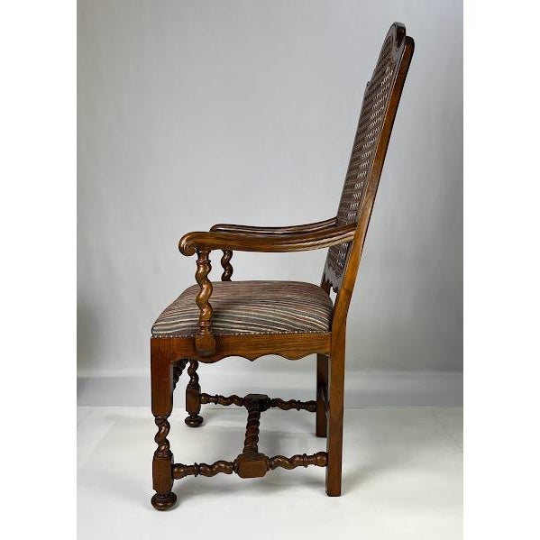 Baker Furniture Company Baker Furniture Jacobean Style Barley Twist Dining Chairs - Set of 6 For Sale - Image 4 of 16