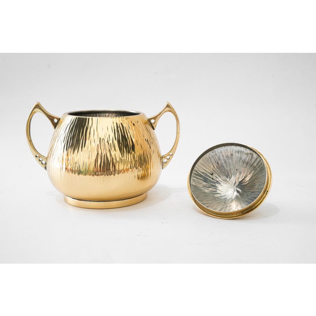 Art Deco Hammered Sugar Bowl, Vienna, Austria, 1920s For Sale - Image 6 of 11