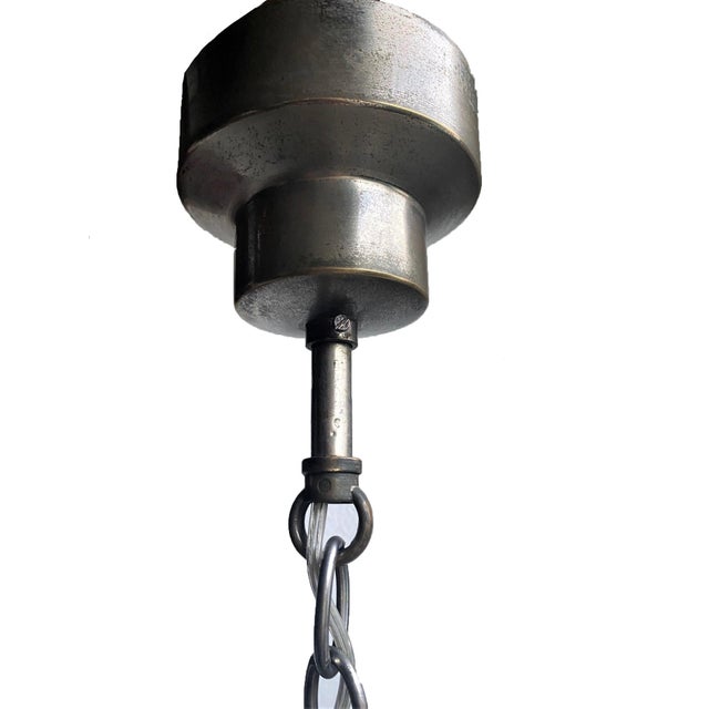 1970s Italian Glass Pendant Fixture For Sale - Image 4 of 6
