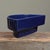 Pair of Vintage Japanese Modernist Dark Blue Half Moon Ikebana Vases For Sale - Image 4 of 9