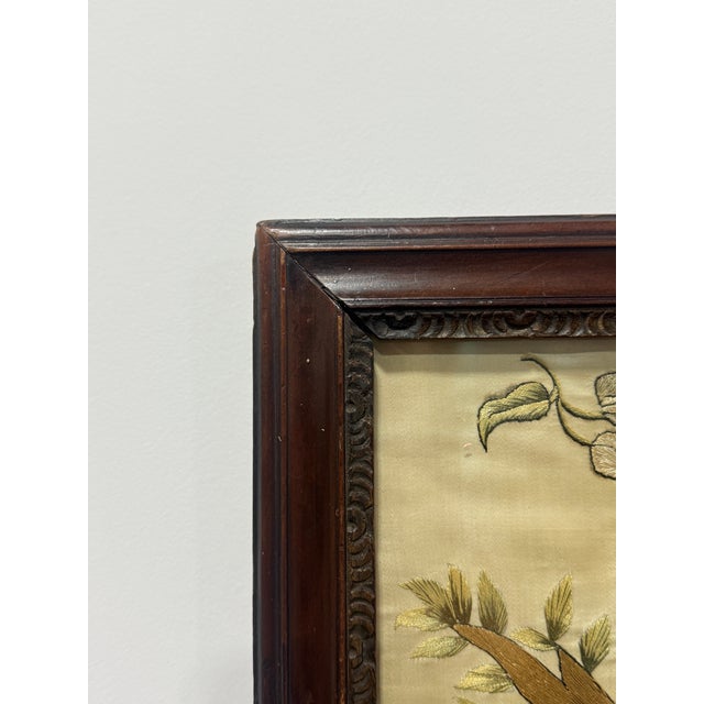 English English Embroidered Silk Panel of a Parrot, Circa 1890 For Sale - Image 3 of 8
