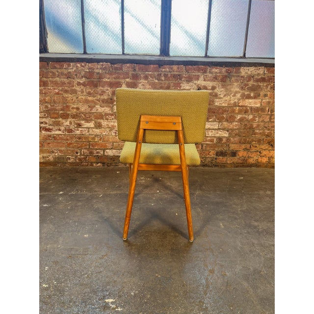 George Nelson & Associates 1940s Green Upholstered Dining Chairs Attributed to George Nelson For Sale - Image 4 of 11