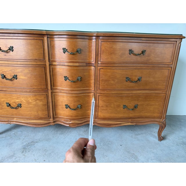 Drexel Touraine French Provincial Louis XV Style Nine Drawer Dresser For Sale - Image 17 of 18