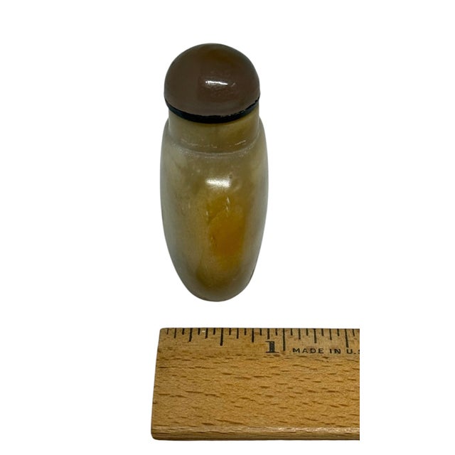 Late 19th Century Chinese Carved Shadow Agate 2 1/8” Tall Snuff Bottle For Sale - Image 11 of 12