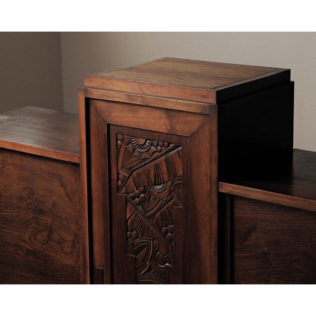 Art Deco Walnut Sideboard by Jacques Philippe, France, 1930s For Sale - Image 9 of 18