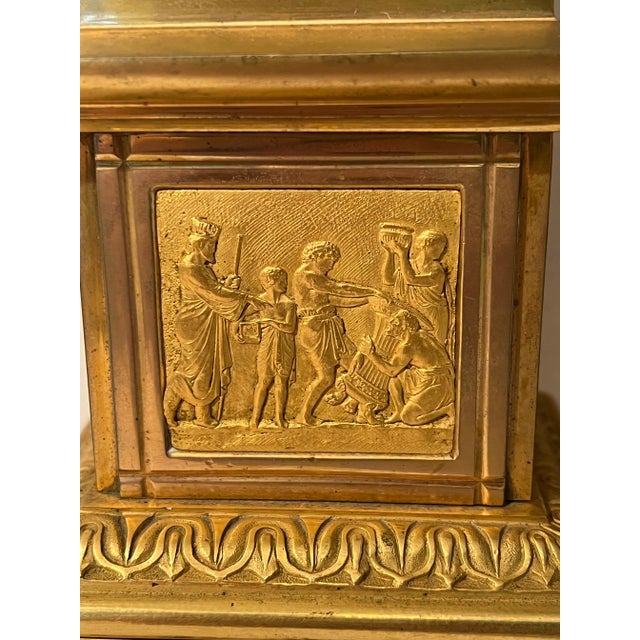 Mid 19th Century 19th Century Neoclassical Gilt Bronze Grand Tour Mounted Urns - a Pair For Sale - Image 5 of 12