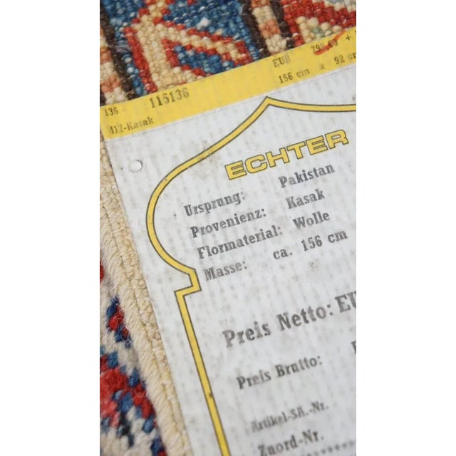 Textile Vintage Colorful Rug with Pattern For Sale - Image 7 of 8