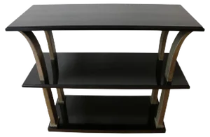 Metal and Wood Console by Edgar Brandt for Cor, France, 1920s