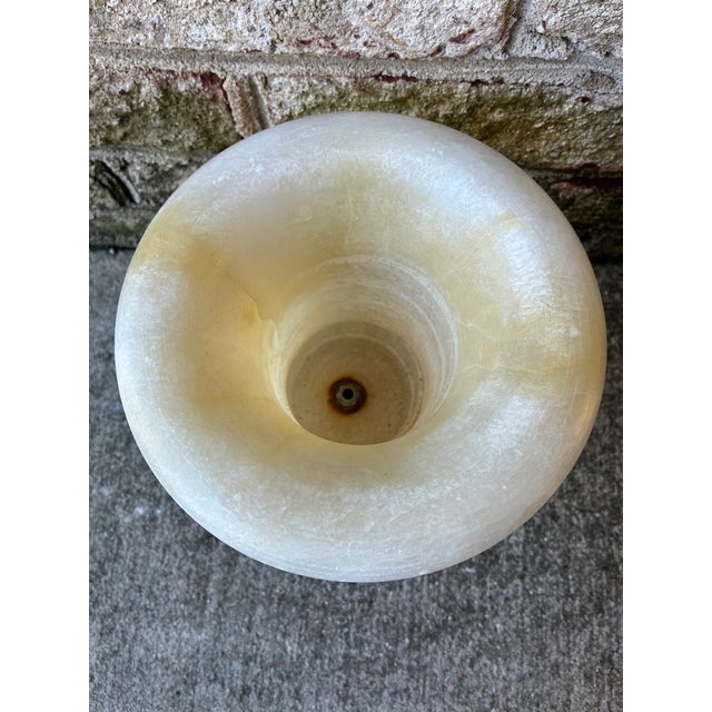 Vintage French Alabaster Decorative Vase For Sale - Image 9 of 16