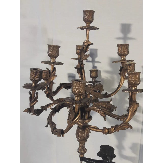 Mid-Century Bronze Candleholder For Sale - Image 3 of 5