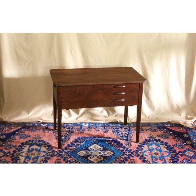 1960s Midcentury Modern Scandinavian Sewing Table For Sale - Image 13 of 14
