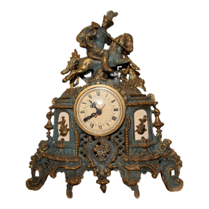 Baroque Cast Metal Mantle Clock